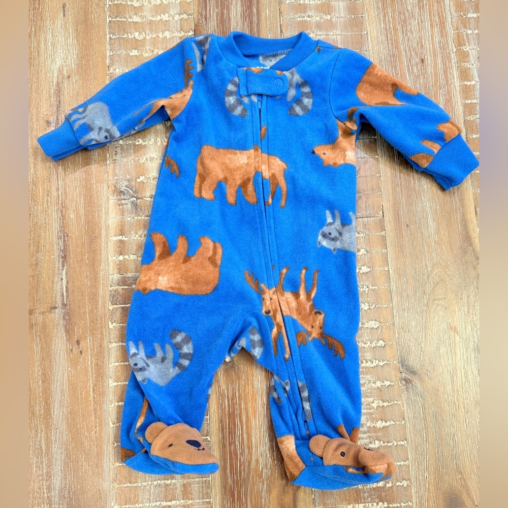 (3/$15) Baby Carters Fleece Footie Pajamas sleeper newborn